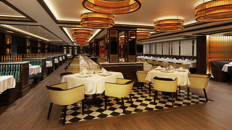 The Crown Grill is the ship’s signature steakhouse.